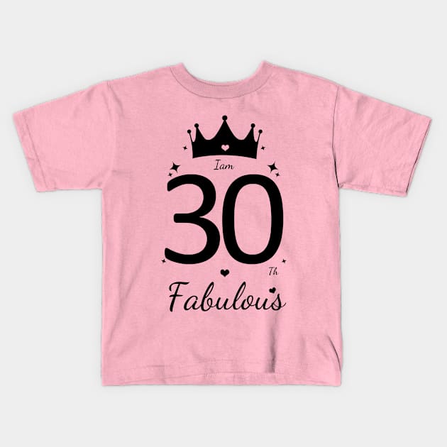 30th birthday Kids T-Shirt by Circle Project